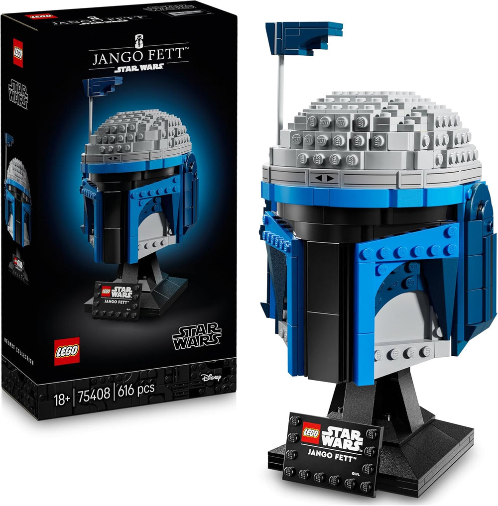 LEGO Star Wars 75408 Casque de Jango Fett - Bauset Mandalorien pour Erwachsene - Modèle avec support, enfant de nom et antenne réglable - Conçu pour les fans de Angriff der Klonkrieger
