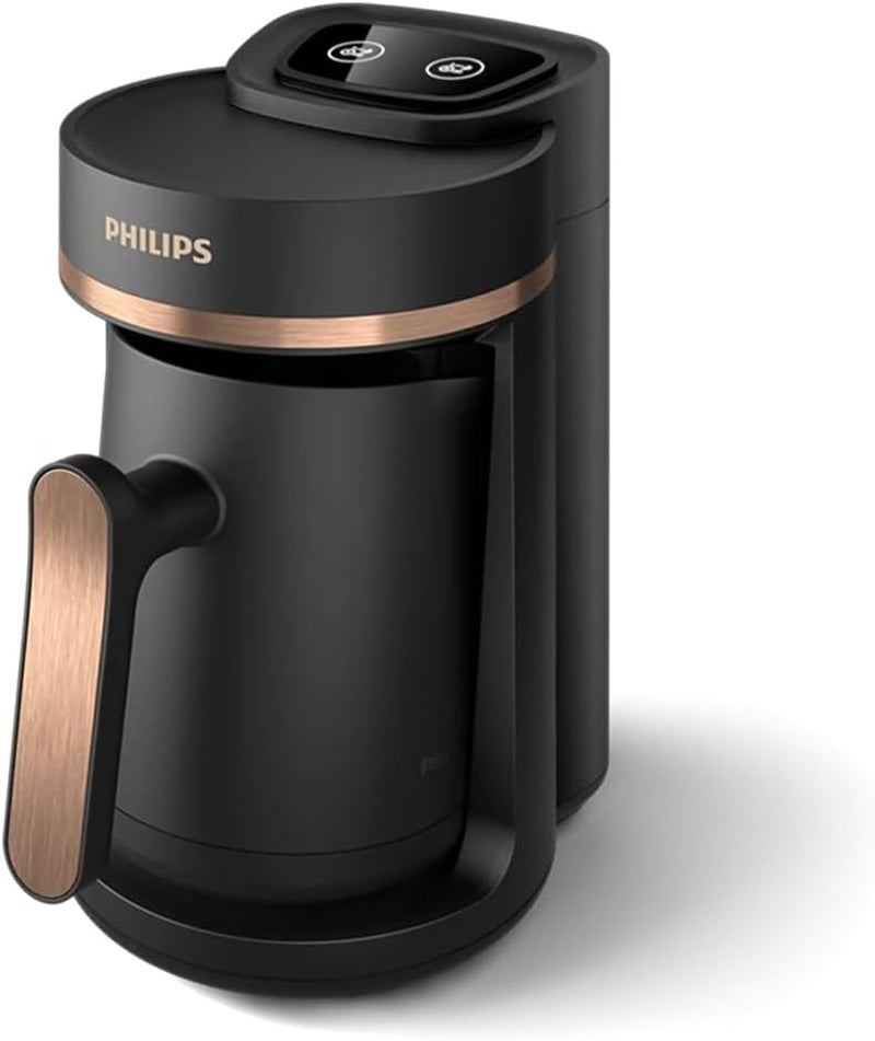 PHILIPS Cafetière turque série 5000 – Fonction d'infusion lente, capacité de 4 tasses, protection contre la surchauffe et les déversements, indicateur de fonctionnement, boutons faciles à utiliser, arrêt automatique (HDA150/60)