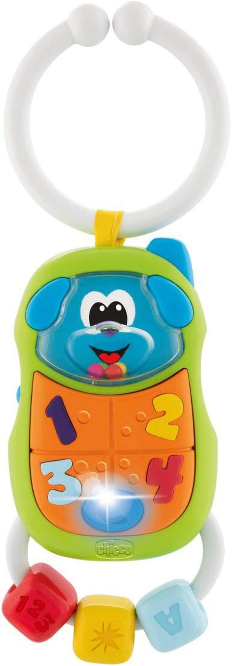 Chicco 00009708000000 Puppy telefon, multicolor, 3 Jucarii Bebe Naty Shop Telefon pentru căței