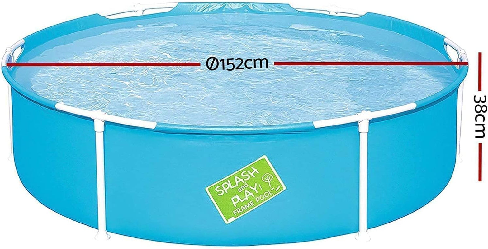 Bestway My First Frame Pool, piscine pour enfants, 152 x 38 cm, 56283, bleu, 152 x 152 x 38 cm