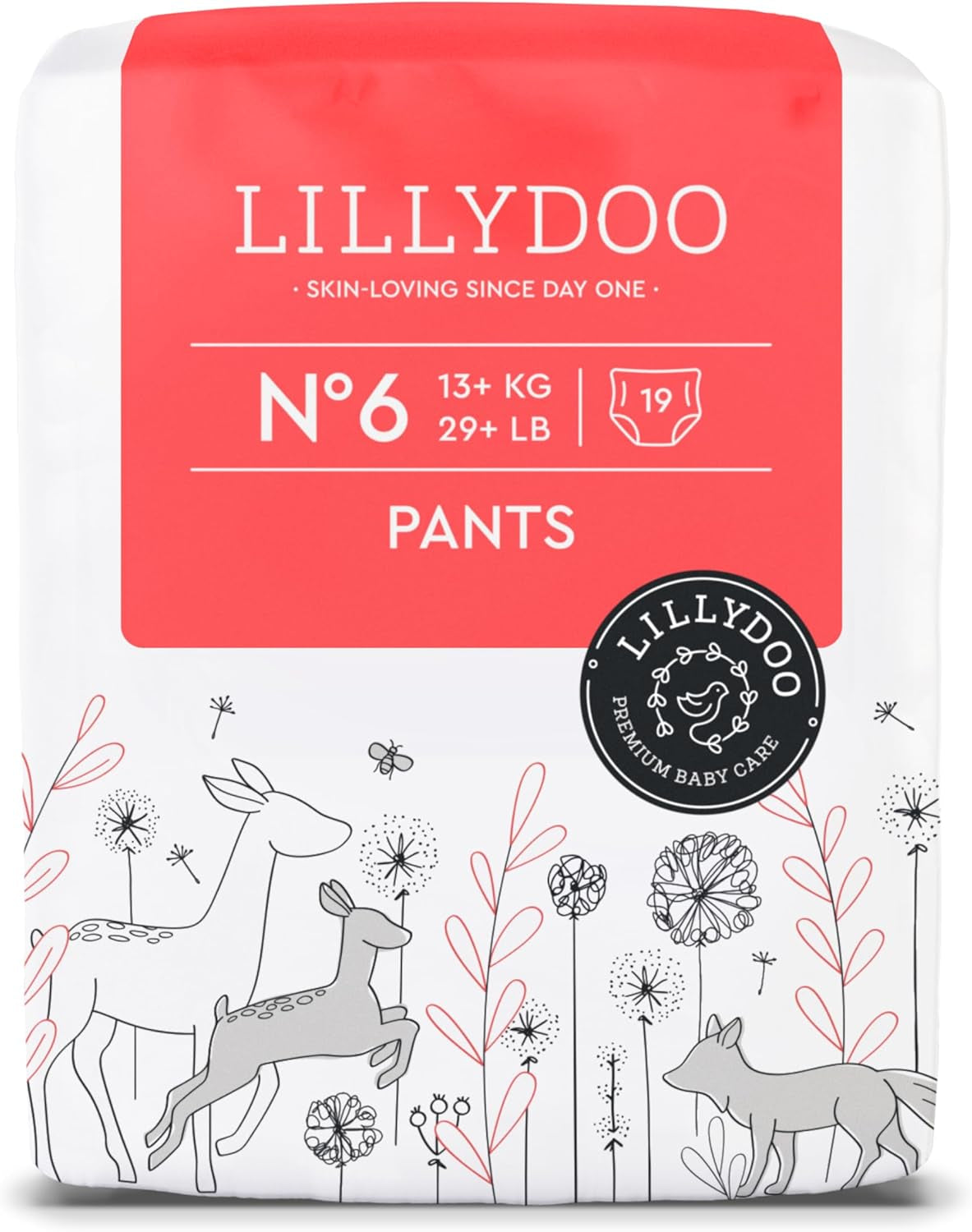 LILLYDOO Pantalons respectueux de la peau Taille 5 (12-17 kg) Boîte mensuelle (105 pièces)