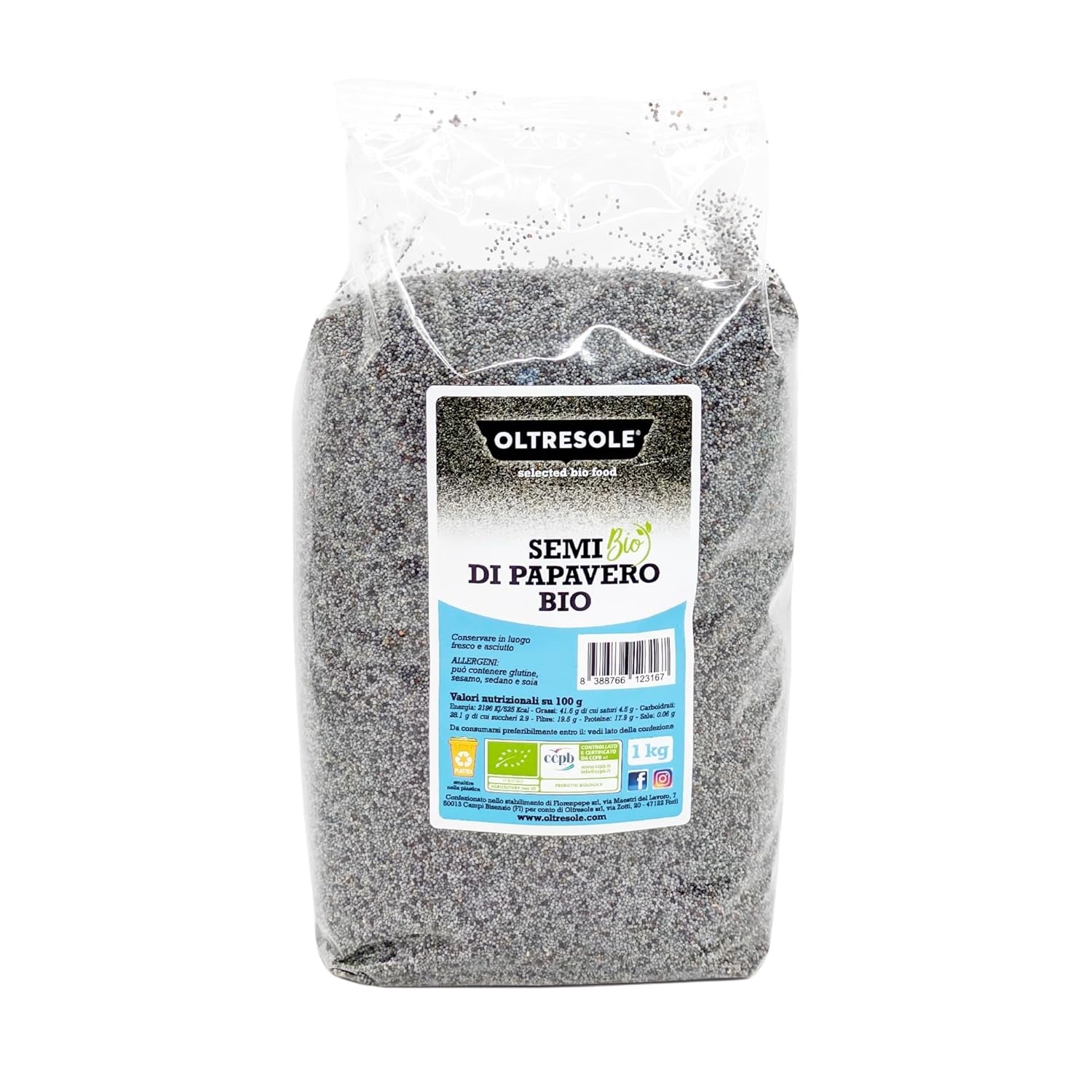 Graines de pavot biologiques 3 kg, graines de pavot biologiques riches en nutriments, idéales pour cuisiner et manger, format pratique