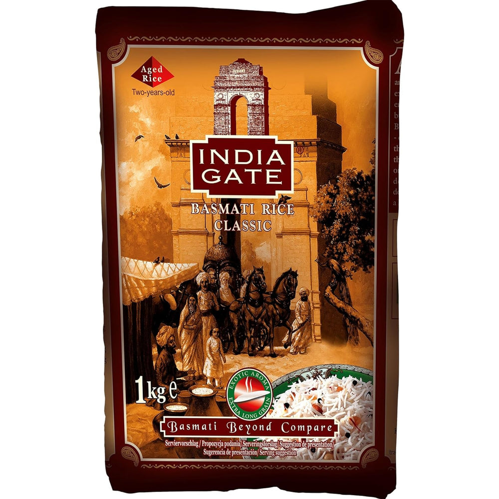 INDIA GATE Premium Basmati Rice – Riz fin à grains longs, aromatique, d'Inde, à grains longs fins (1 x 5 kg)