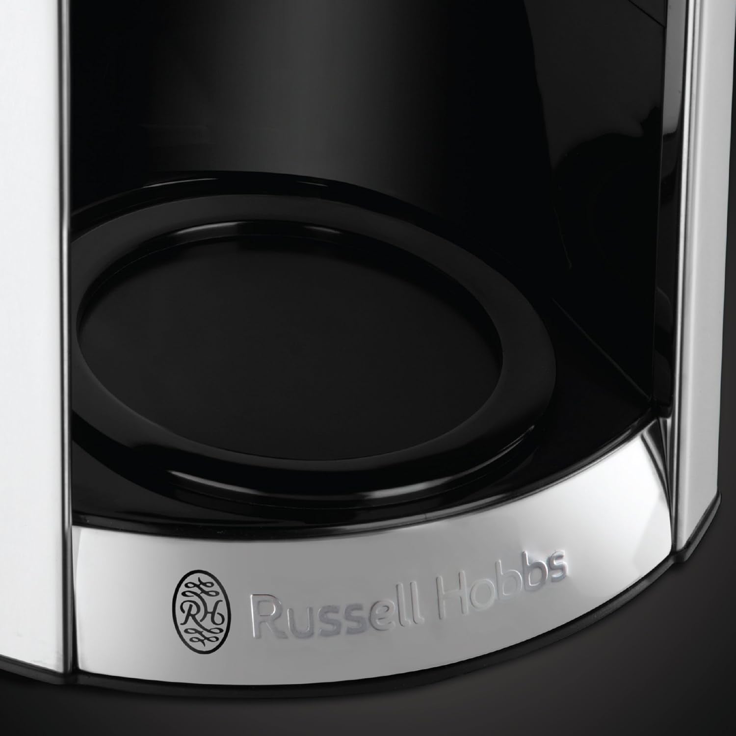 Russell Hobbs Luna Grey Cafetière [minuterie numérique, pomme de douche pour une extraction et un arôme optimaux] (1 à 12 tasses, carafe en verre 1,5 L, plaque chauffante, 1000 W) Cafetière à filtre 23241-56