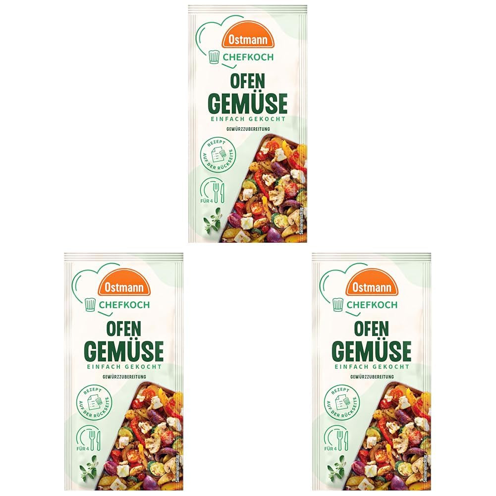 Ostmann Gewürze x Chefkoch - Ofengemüse Gewürzzubereitung | Abgestimmt auf 4 Portions | Y compris Schritt-für-Schritt-Rezept et Mengenangaben | 14 g en sachet
