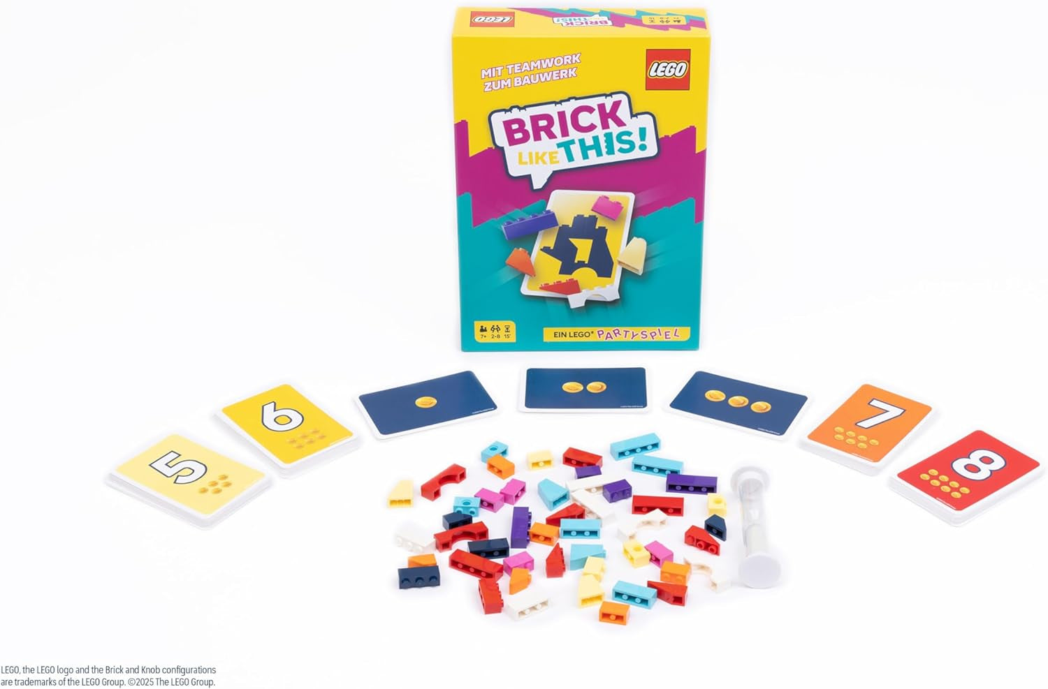 Asmodee Brick comme ça ! Le jeu de fête Lego officiel - Jeux, jeux de société brillants pour les familles, les enfants, les jeunes et les enfants – 15 minutes, pour 2 à 8 joueurs de 7 ans, version allemande