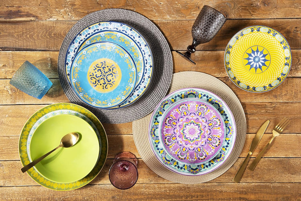 Excelsa ETNO Chic service de table, porcelaine, multicolore, 21 pièces