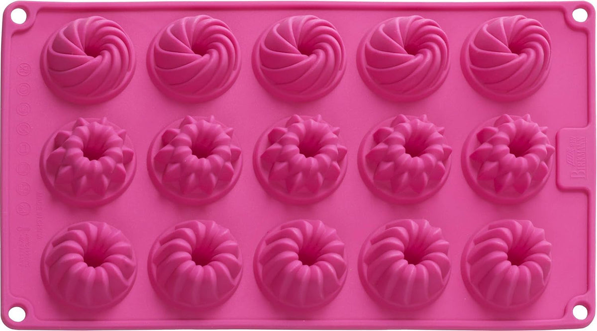 Birkmann, Easy Baking, Donutblech, Backform Für 6 Donuts, Mit Hochwertiger Antihaftbeschichtung, Ø 9 Cm, Mit Rezept, 881631 Moules et plaques pour la cuisson Naty Shop 15Er Gugelhupfform