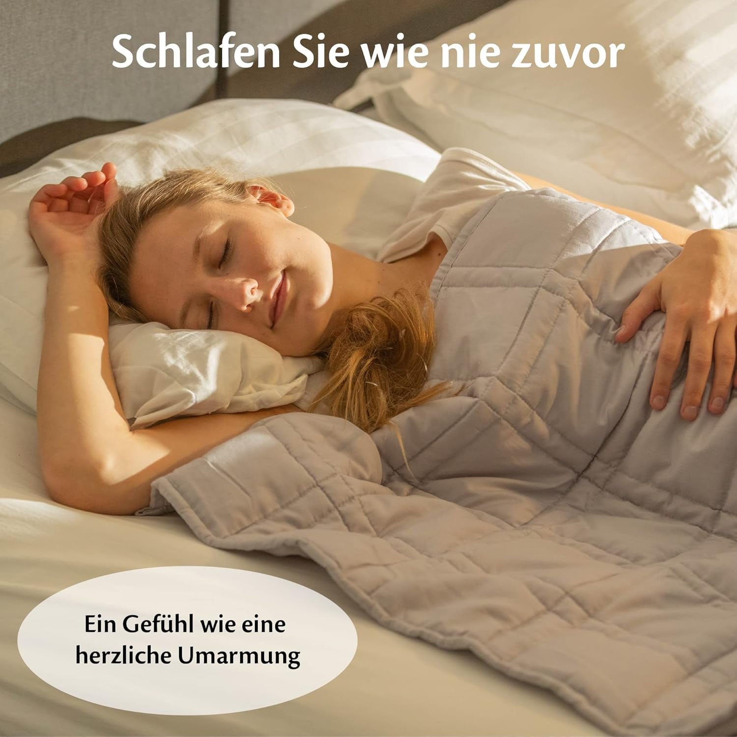 Pătură ponderată 135X200 7Kg - Pătură de terapie anti-stres - Pătură grea 100% bumbac - Pătură pentru somn profund și o mai bună recuperare - Pătură ponderată - pentru bărbați și femei de la 55-85Kg Paturi si Cuverturi Besuche den Ella-Store