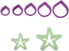 KIT 7 Lot d'emporte-pièces roses, plastique, violet, 8,5 x 8,5 x 5 cm