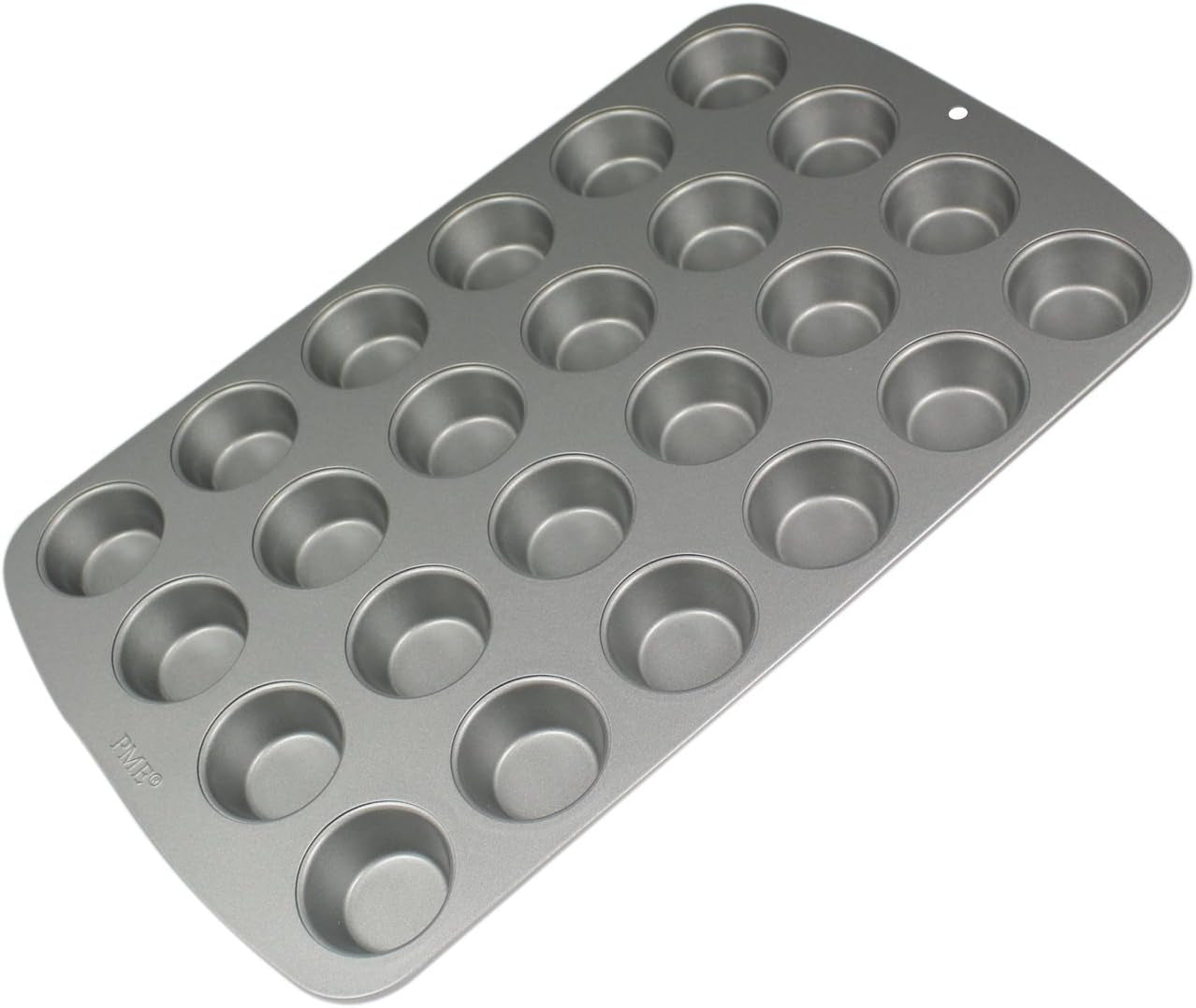 CSB111 Antihaftbeschichtete Mini-Muffinform Mit 24 Löchern Aus Karbonstahl, Edelstahl, Argent, 39,4 X 24,6 X 2,1 cm Moules et plaques pour pâtisserie Naty Shop