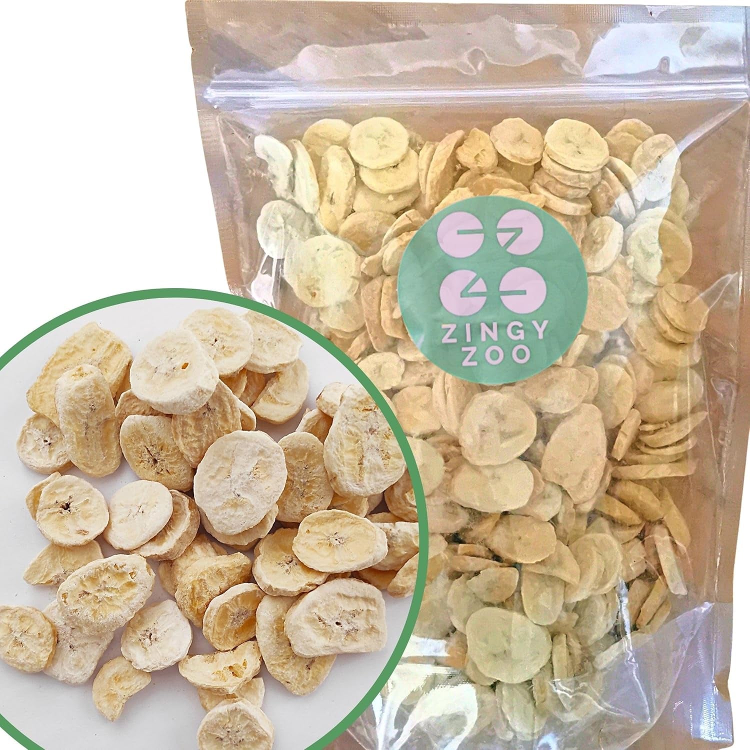 Bananes séchées au congélateur | Paquet 120g Bananes séchées sans sucre | Banane séchée au congélateur | Bananes aux fruits secs | Bananes fraîches lyophilisées | Tranches de banane aux fruits lyophilisés Produits déshydratés Naty Shop 350G