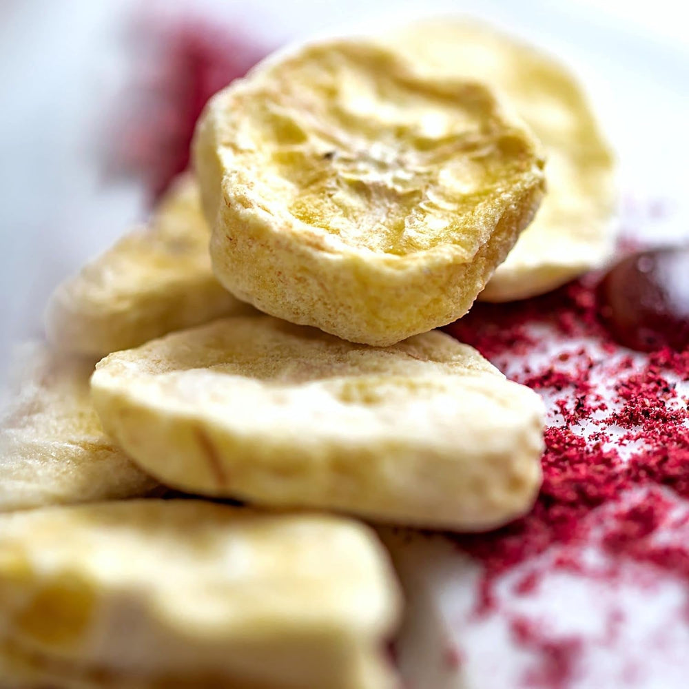 Bananes séchées au congélateur | Paquet 120g Bananes séchées sans sucre | Banane séchée au congélateur | Bananes aux fruits secs | Bananes fraîches lyophilisées | Tranches de banane lyophilisées Produits déshydratés Naty Shop