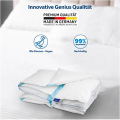 Couette Genius Eazzzy Climate Comfort 155 X 220 Cm, Fibre serrée, Couette légère pour toutes les saisons, Couette respirante, Température agréable pour dormir, Couette pour toutes les saisons Couettes et couettes Naty Shop