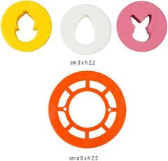 0255222 Ensemble de 4 PCS Emporte-pièce Oeil de Bœuf de Pâques