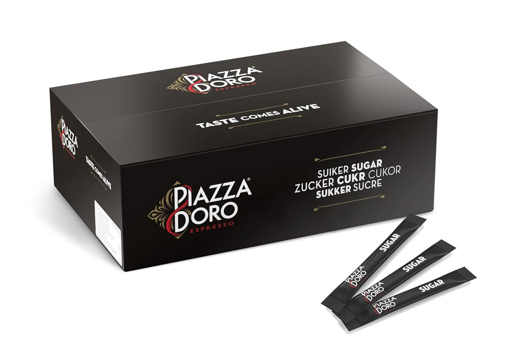 Piazza D'Oro Zuckersticks, Hygienisch Einzeln Verpackter Portionszucker (900 Stück À 4G) Indulcitori Naty Shop Zuckersticks