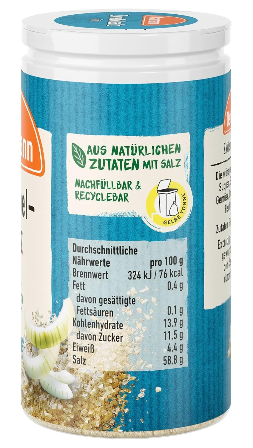Ostmann Gewürze - Zwiebelsalz | Nachfüllbare & recyclable Verpackung | 60 g dans Der Streudose
