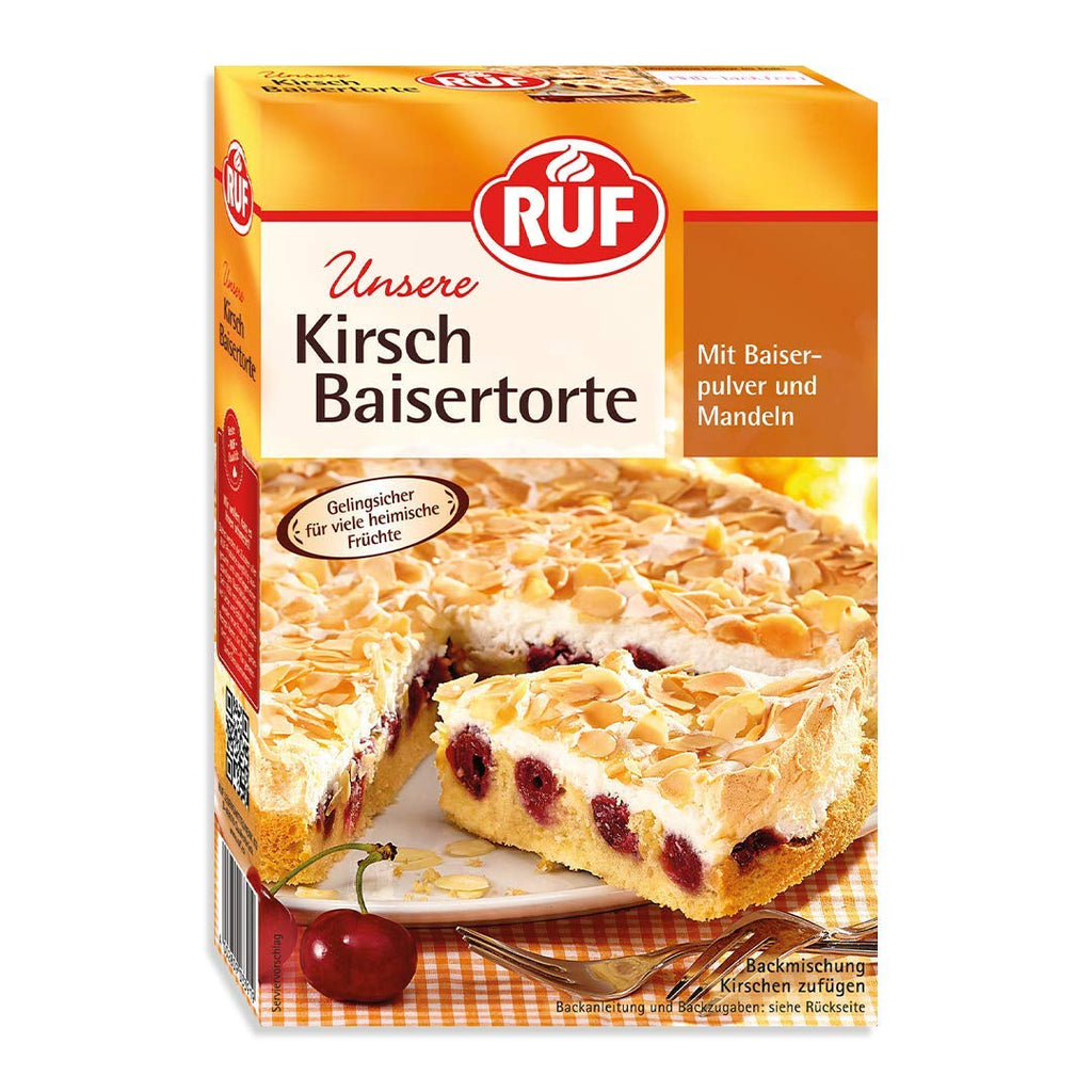 RUF Apfeltorte, Backmischung Für Eine Apfel-Torte Mit Sahne-Creme Und Zimt-Zucker, Apfel-Zimt-Torte, Vegan Naty Shop Kirsch-Baiser-Torte 350 G