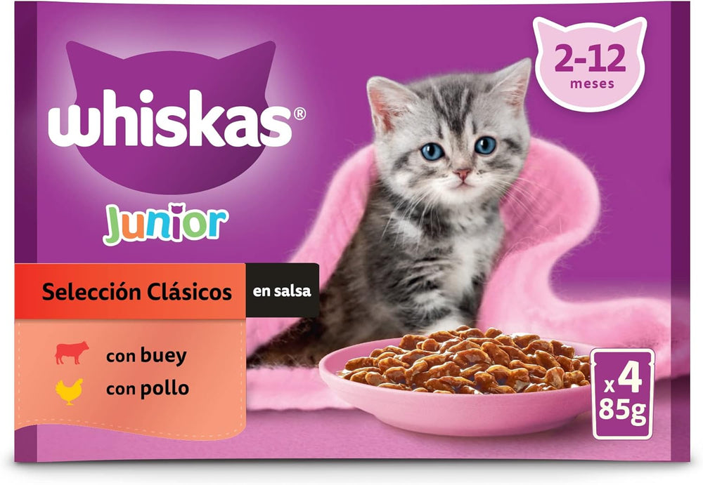 Whiskas Junior Classic nourriture humide pour chat, 13 x 4 x 85 g