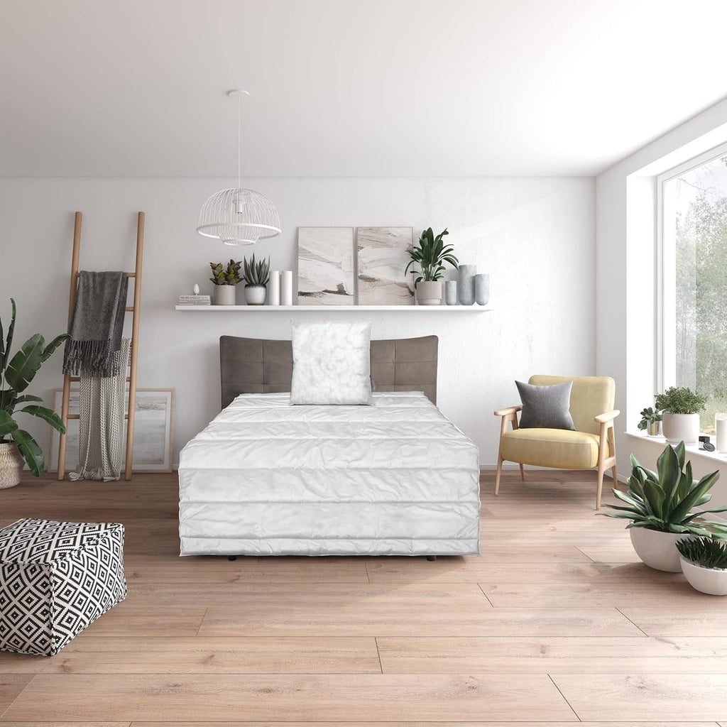 Set de pat de bază Traumnacht Green format dintr-o plapumă pentru tot anul, 135 X 200 cm + pernă 80 X 80 cm, certificat Oeko-Tex, produs în conformitate cu standardul de calitate german Plapumi si pilote Naty Shop Set de pat all-season 135 X 200 Cm