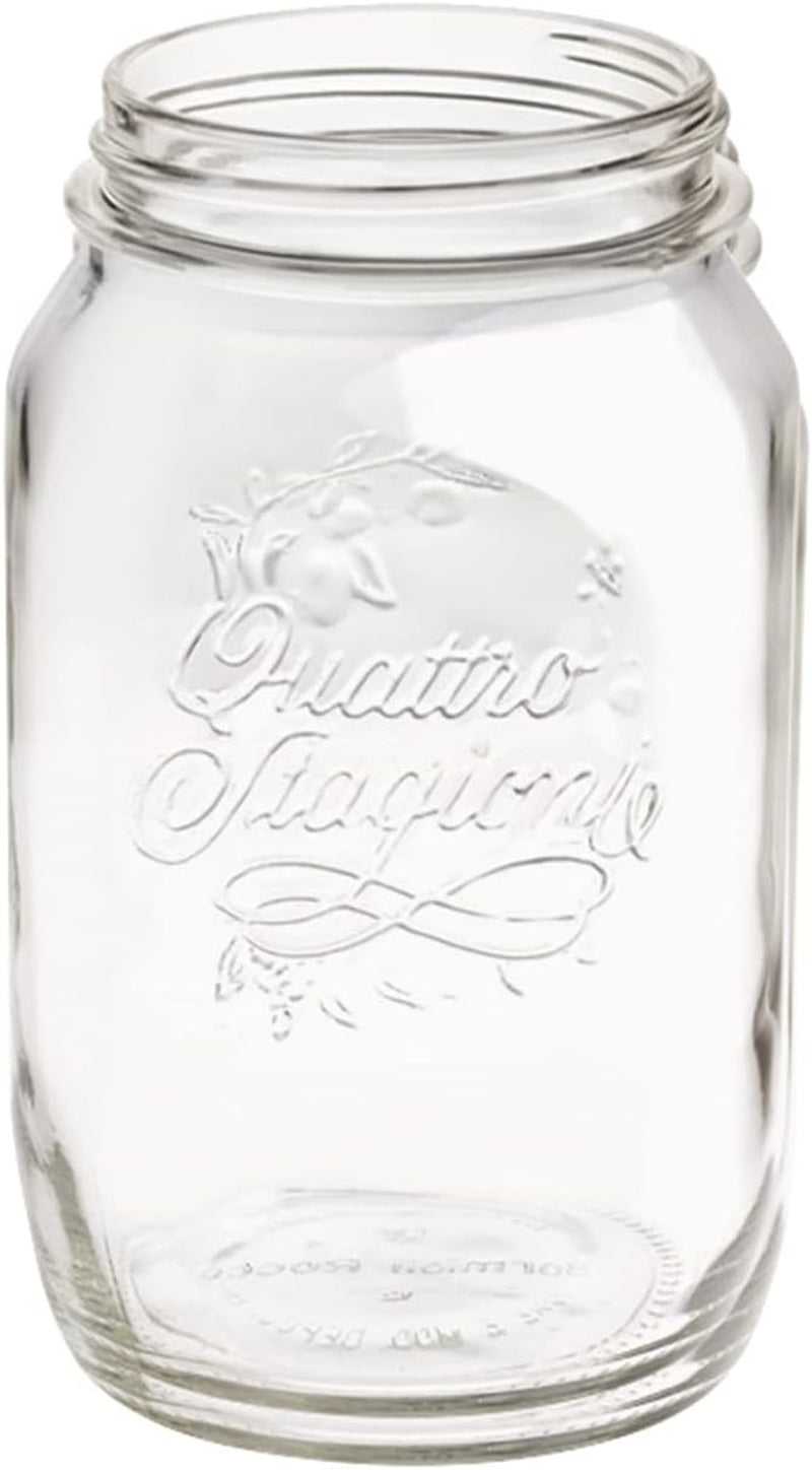 Pot de conservation Bormioli QUATTRO STAGIONI 1 litre (lot de 2) Boîtes de conservation alimentaire Naty Shop