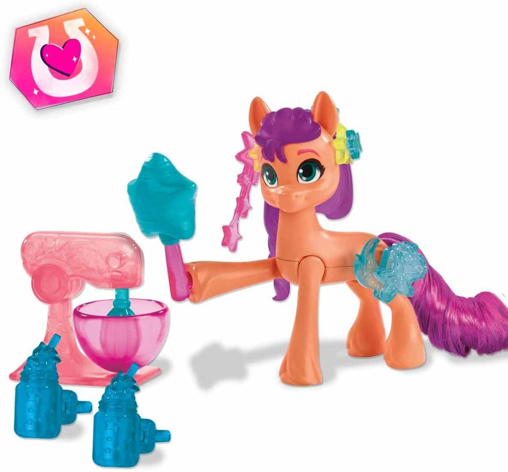 My Little Pony - Découvrez votre poney Sparkle : Beauty Mark Magic Sunny Starscout, poney du sabot au cœur 7,5 cm, à partir de 5 ans, F5250, multicolore