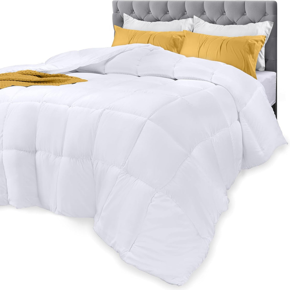 Utopia Literie FBA_B01JPECQF8 Couette double, blanc, polyester, double Couettes et couettes Naty Shop White Twin