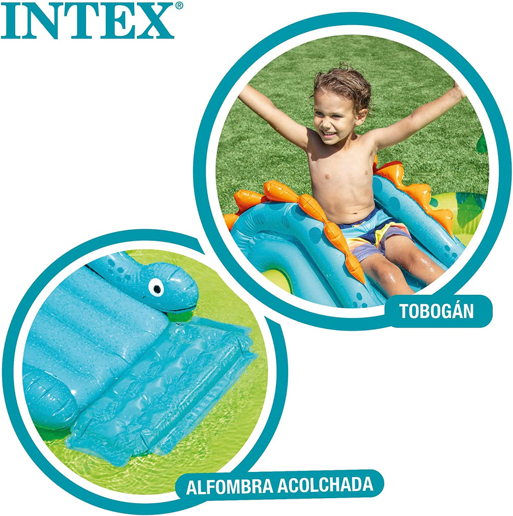 Aire de jeux gonflable Intex 57166NP avec petits dinosaures, multicolore