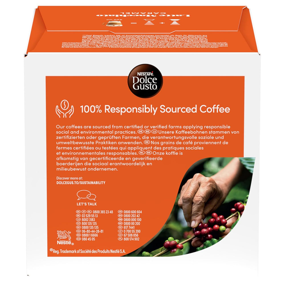 NESCAFÉ DOLCE GUSTO Latte Macchiato Caramel Kaffeekapseln 6er Pack (6 x 16 Kapseln)