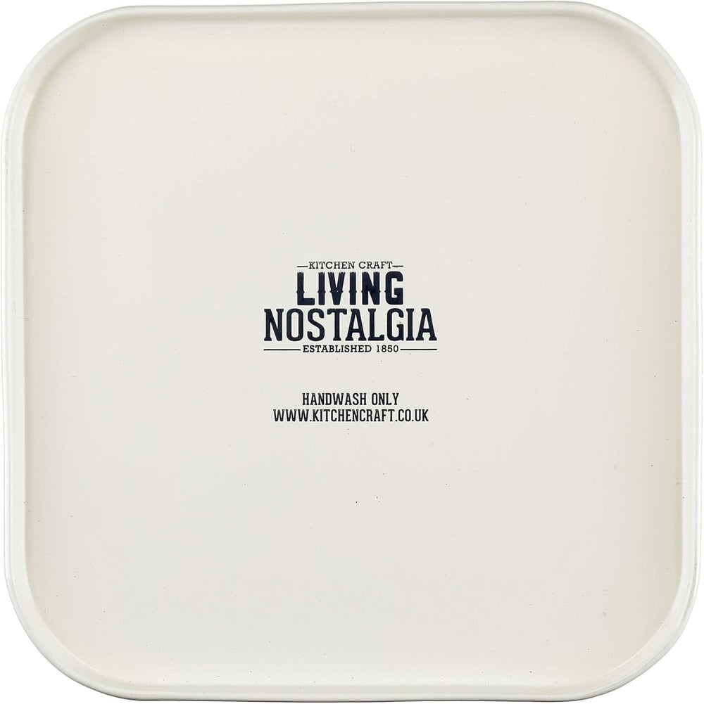 KitchenCraft Living Nostalgia Lot de 3 pots de conservation pour thé, sucre et café dans une boîte cadeau, acier, crème antique, 11 cm x 11 cm x 17 cm, boîtes de conservation alimentaires bleues vintage Naty Shop