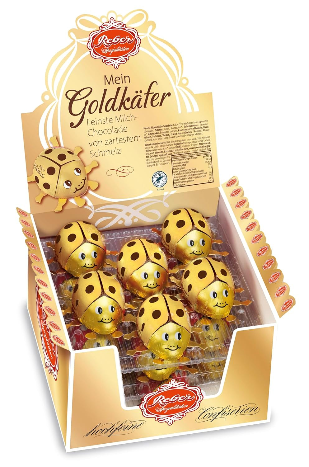 Reber lucky beetle bag - sac de 15 gândăcei Bomboane de Ciocolata Naty Shop Gândacul de aur 30 grame