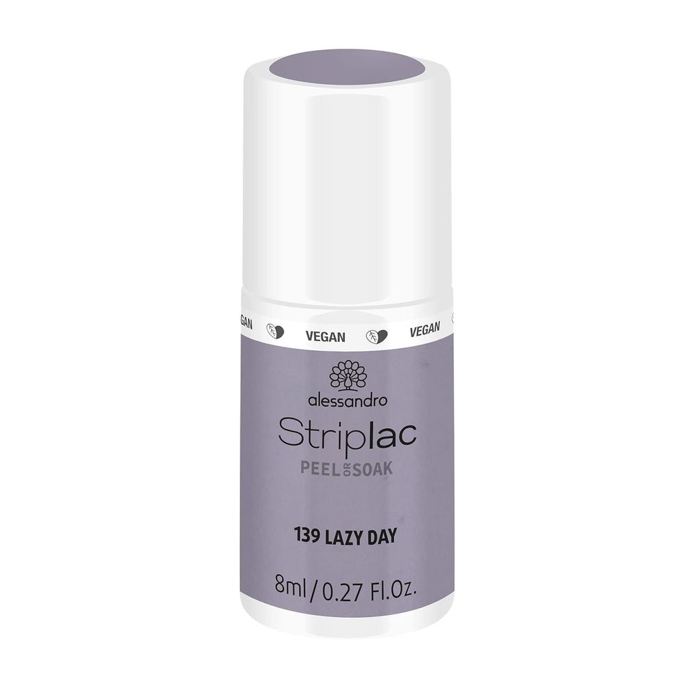 alessandro Striplac UV-Nagellack Flat White – Facile et facile à utiliser – Application facile grâce à la technologie Peel-Off – Vegan et sans alcool – 8 ml