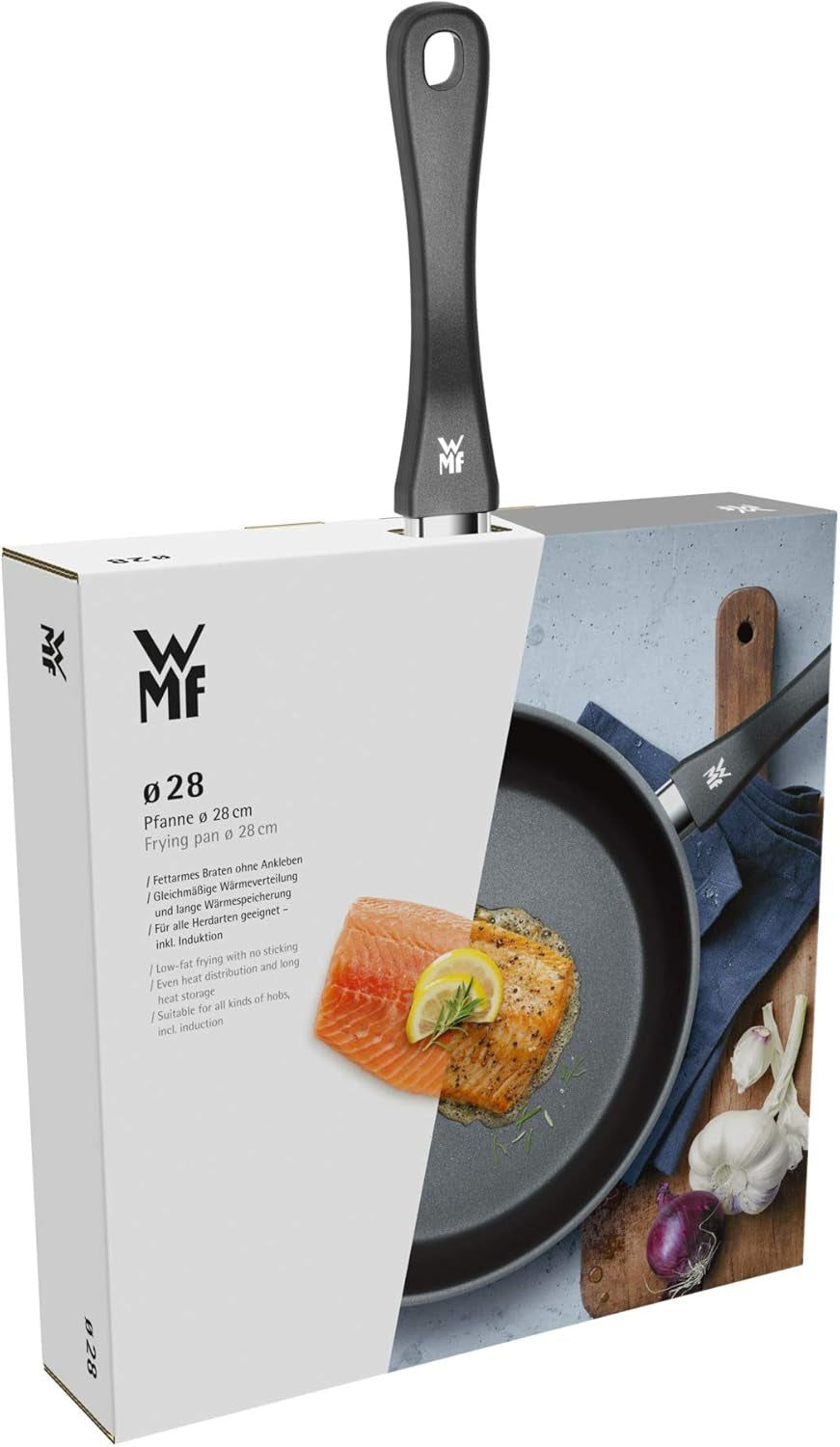 WMF Devil tigaie 28 cm, tigaie cu inducție, oțel inoxidabil Cromargan, mâner din plastic Oale si Tigai Naty Shop