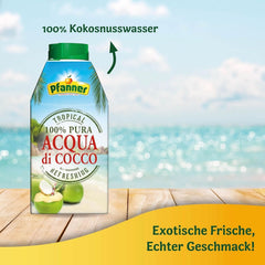 Pfanner Coconut Water Drink (8 X 500 ml) - Eau de coco sans sucre Naty Shop