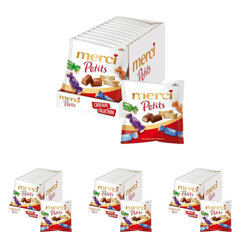 Merci Petits Chocolate Collection - Mix de specialități de ciocolată Bomboane de Ciocolata Naty Shop Set 4 x 12 X 125G Chocolate Collection