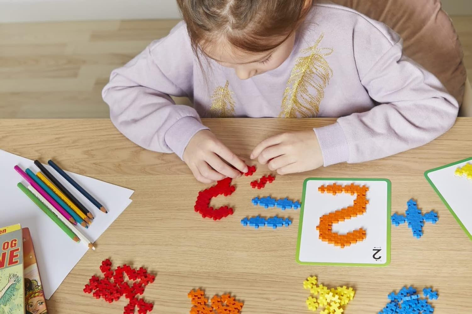 Plus-Plus 9603909 Geniales Konstruktionsspielzeug, Apprendre à construire, ABC & 123, Kreativ-Bausteine, 600 pièces