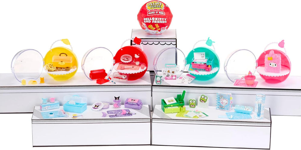 MGA's Miniverse Make It Mini Hello Kitty and Friends Serie 3 – Mini-Sammlerstücke, Sanrio, Retro-Schreibwaren-Nachbildungen, Basteln, DIY, für Sammler und Kinder ab 8 Jahren
