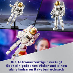 LEGO Creator Jouet astronaute spatial 3 en 1, kit de modèle de chien et de vaisseau spatial pour enfants, décorations de maternelle, cadeau créatif pour garçons et filles de 9 ans 31152 Ensembles de construction Besuche den LEGO-Store
