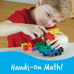 Learning Resources MathLink Steckwürfel Big Builders for Baumeister, ab 5 Jahren, Konstruktionsspielzeug für frühes Mint-Lernen, 200 Teile