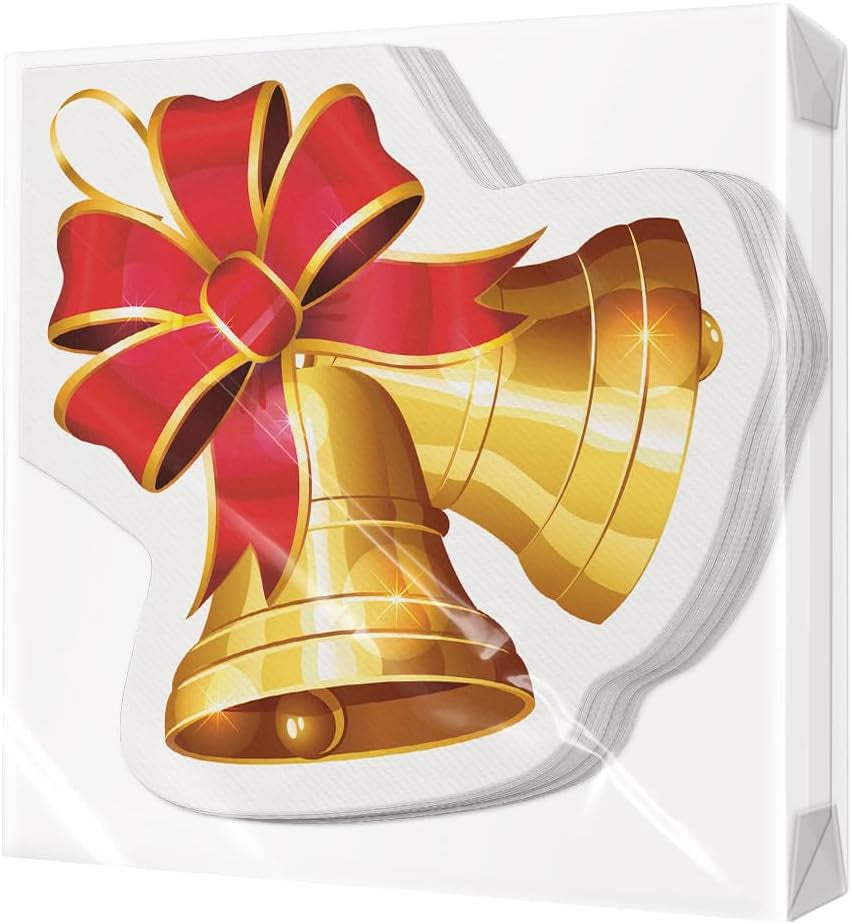 PAW - Serviettes Airlaid (40 x 40 cm) I 50 pièces I Parfaites pour Noël, l'hiver, les vacances I Décorations de table pour le réveillon de Noël I Serviettes en tissu Airlaid Branches d'hiver I Branches d'hiver