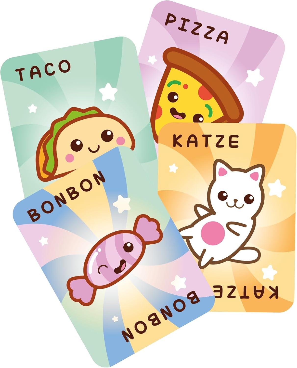 Blue Orange, Taco Cat Pizza Junior, Jeu pour enfants, Jeu de cartes, Jeu pour enfants de l'année 2024, 2 à 6 joueurs, 4 ans et plus, 5 minutes, Allemand