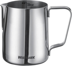 Carafă pentru lapte Westmark Brasilia 200 ml – ideală pentru frișcă de cafea, lapte, miere și alte aditivi pentru cafea și ceai, accesoriu barista – oțel inoxidabil