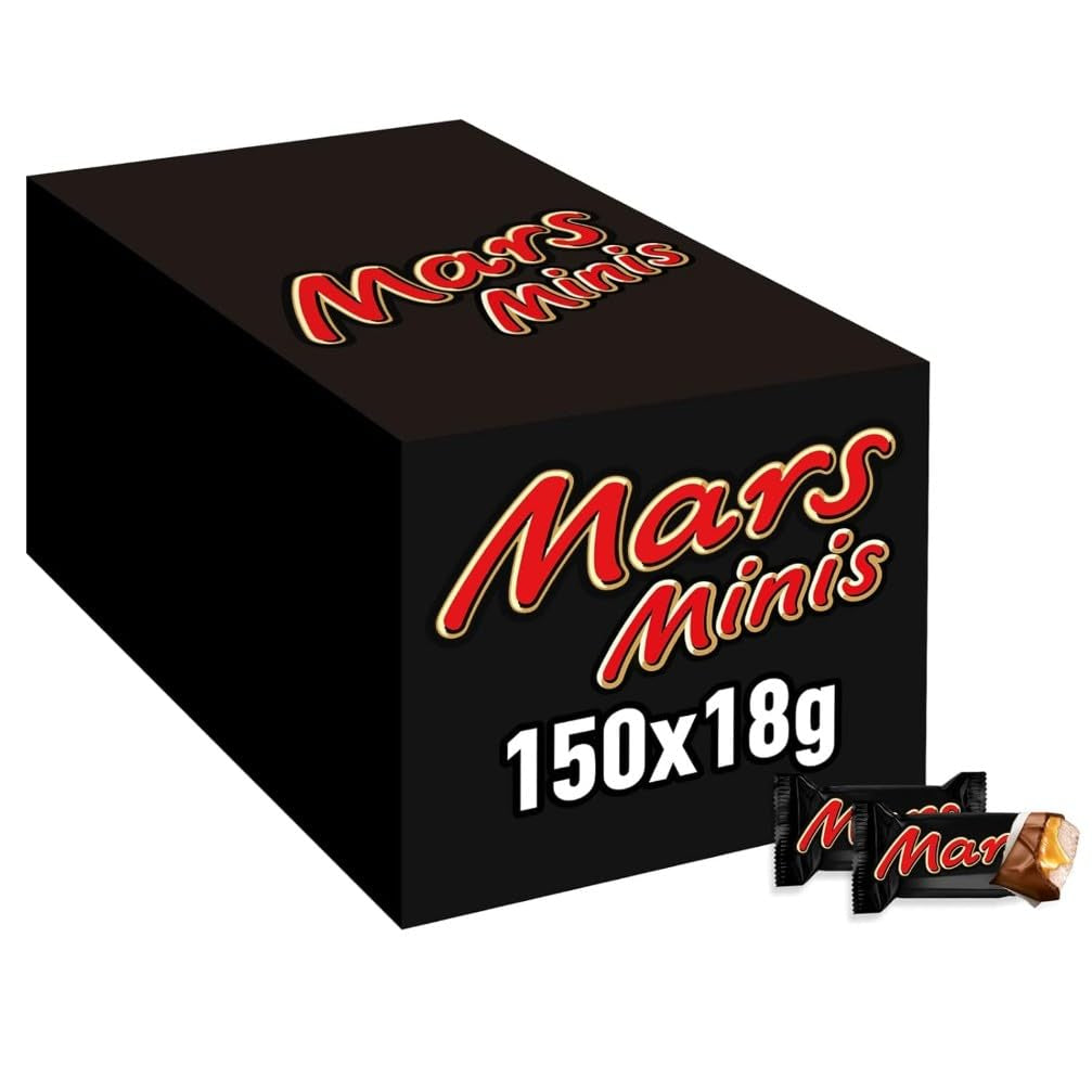 Barres de chocolat Mars Minis | Paquet de chocolat en vrac | Caramel | 150x18g