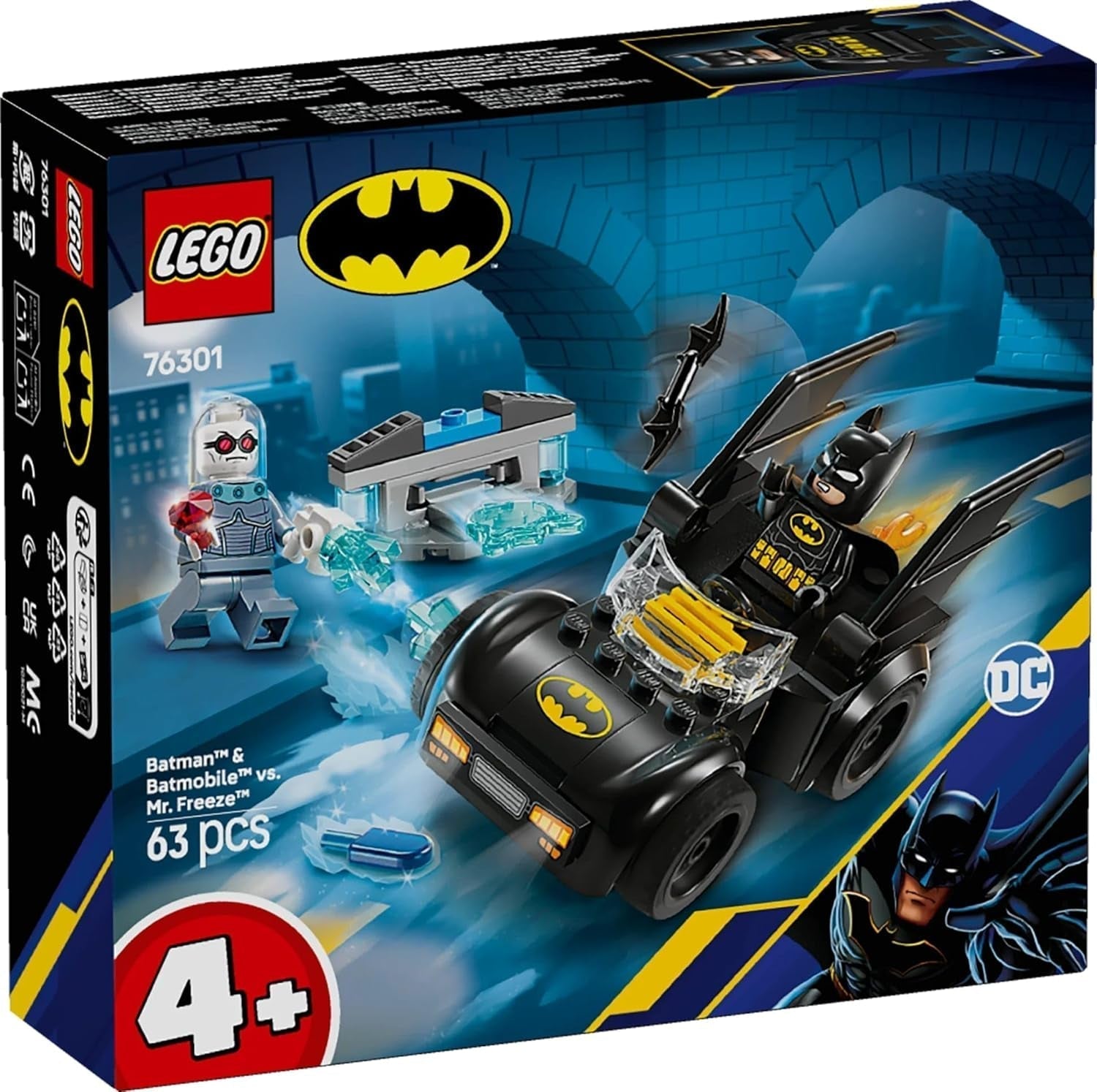 LEGO DC Batman : Batman et Batmobile contre. Mr. Freeze - Voiture de super-héros avec 2 figurines - Lanceur de glace avec éléments de feu - Cadeau pour garçons et filles à partir de 4 ans 76301 Jeux de construction Besuche den LEGO-Store