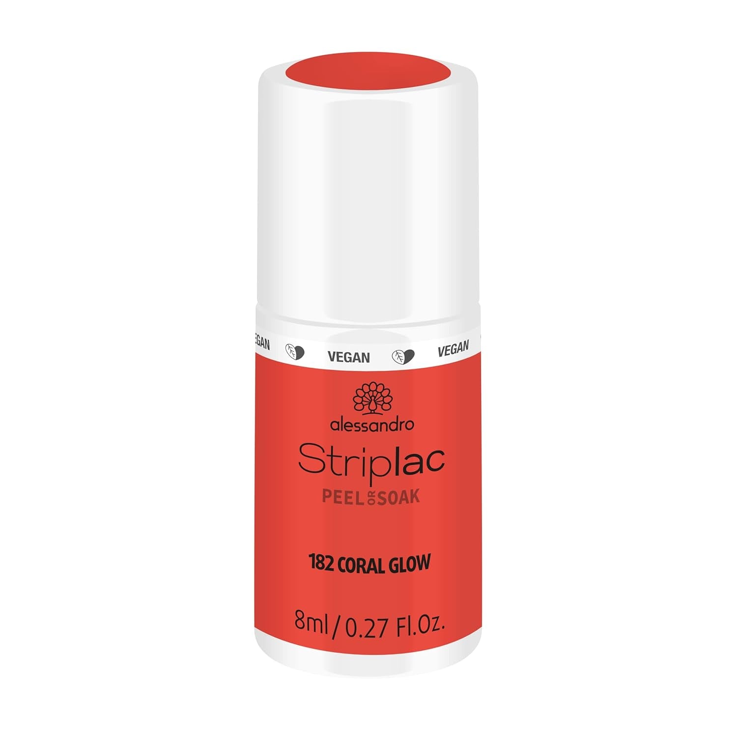 alessandro Striplac UV-Nagellack Flat White – Facile et facile à utiliser – Application facile grâce à la technologie Peel-Off – Vegan et sans alcool – 8 ml