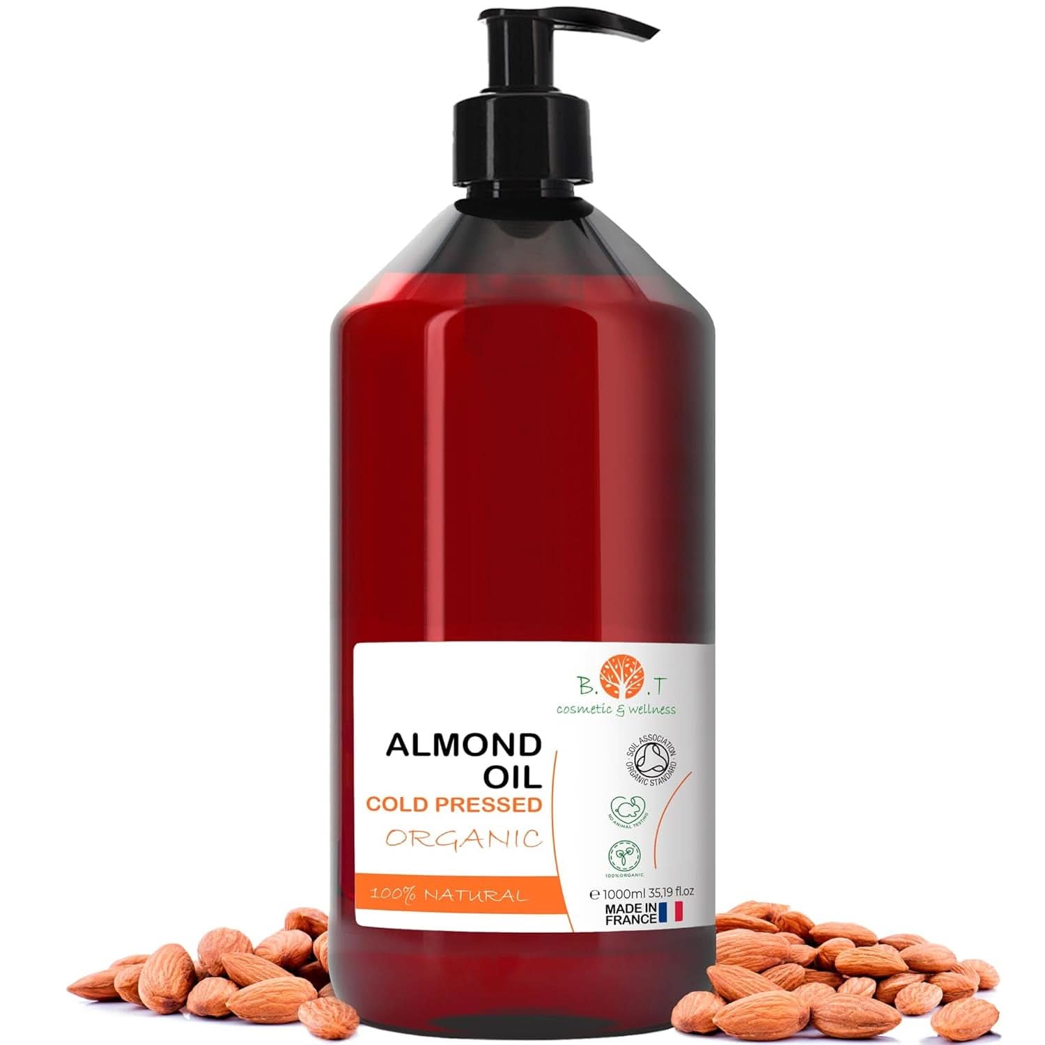 Ulei de migdale BIO pur, presat la rece, natural, 250 ml Cosmetice si Infrumusetare Naty Shop 1 l Fara Aroma