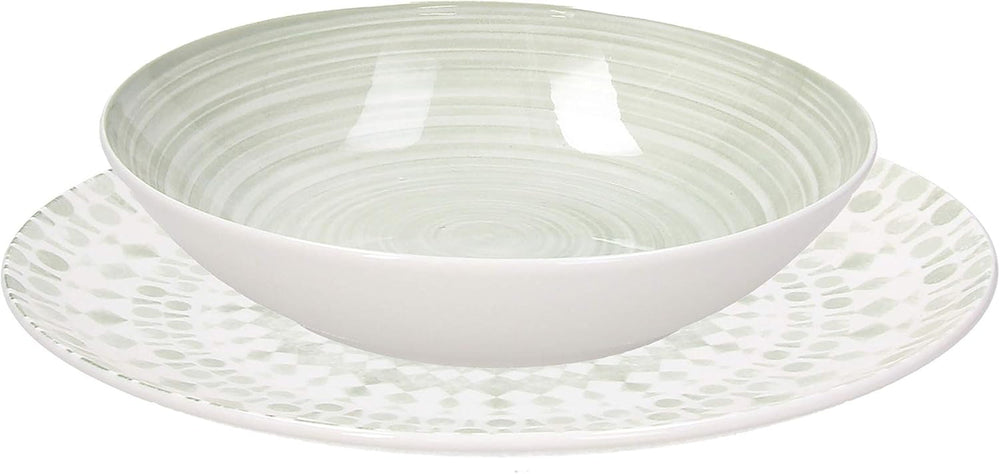 Gipsy Soft, Tellerservice Für 6 Personen, 18-Teilig, Porzellan, Mehrfarbig Seturi vesela masa Naty Shop