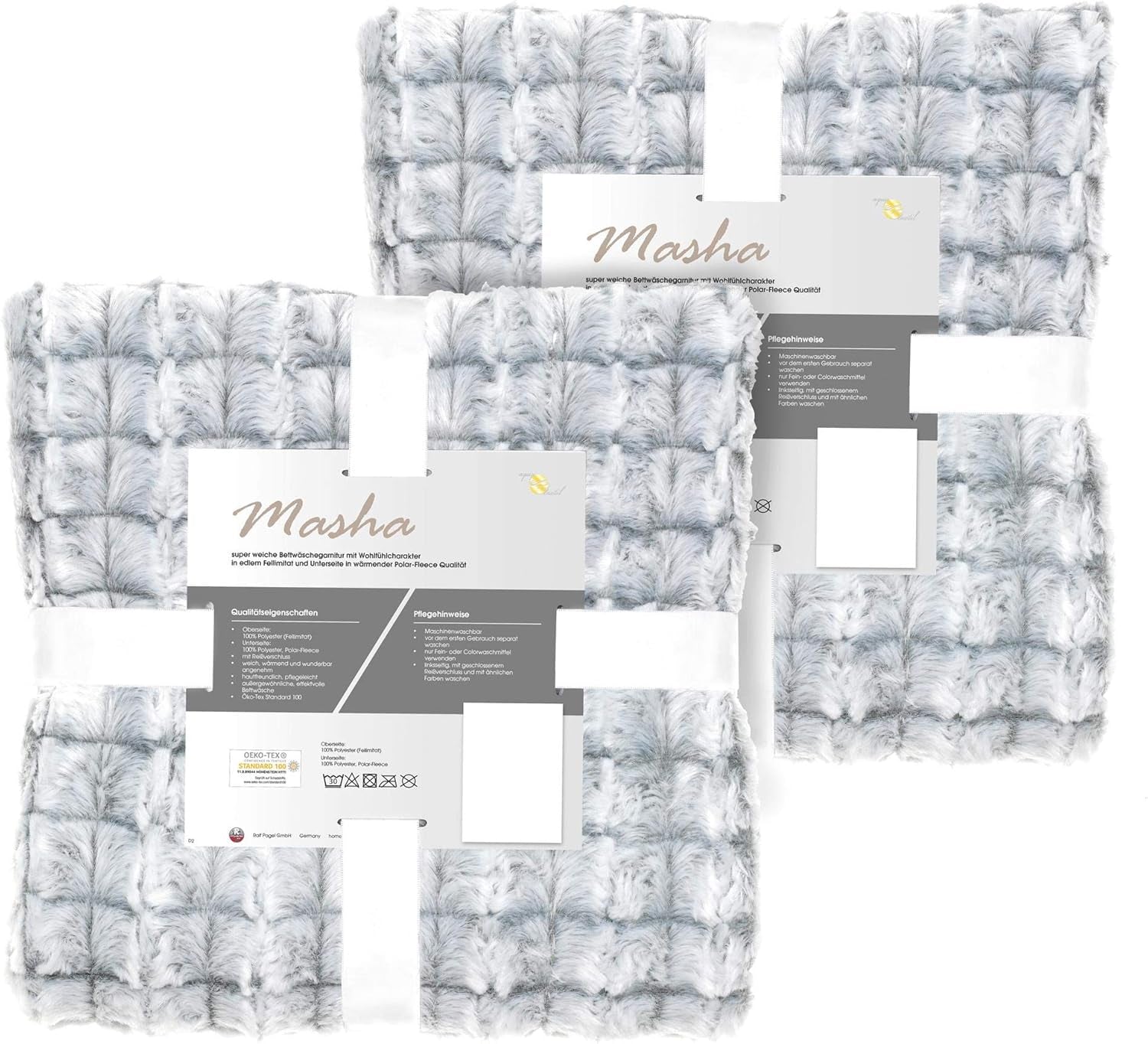 Aqua-Textil Couverture câline moelleuse 150 X 200 Cm Gris Blanc Mélange Peluche Couverture TV Couvre-lit Sherpa Polaire Oeko-Tex Ottawa Lits et Couvertures Besuche den aqua-textil-Store Literie fausse fourrure grise 4 pcs. 135 X 200 cm