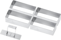 881780 La boîte contient 4 formes rectangulaires + un pilon en inox.