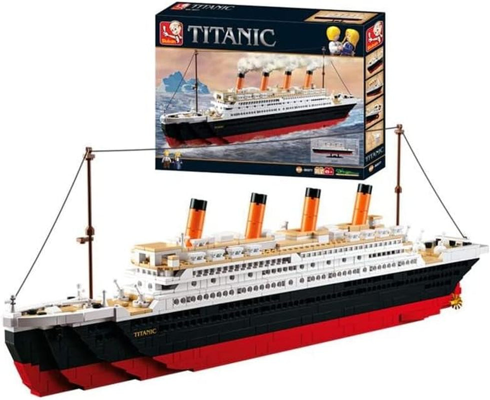 Sluban Klemmbausteine ​​​​​​Sluban SL95337, Großer Bausatz (1012 Teile) [M38-B0577], Spielset, Klemmbausteine, Schifffahrt, mit Spielfigur, Titanic, Mehrfarbig